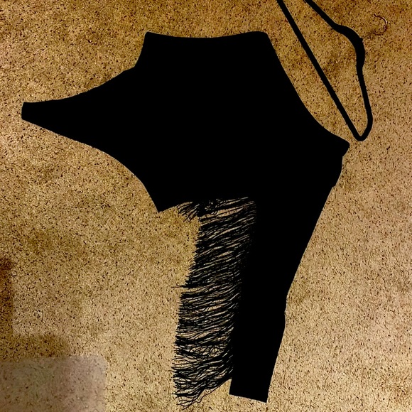 Off the shoulder fringe sleeve bodysuit - Picture 1 of 1